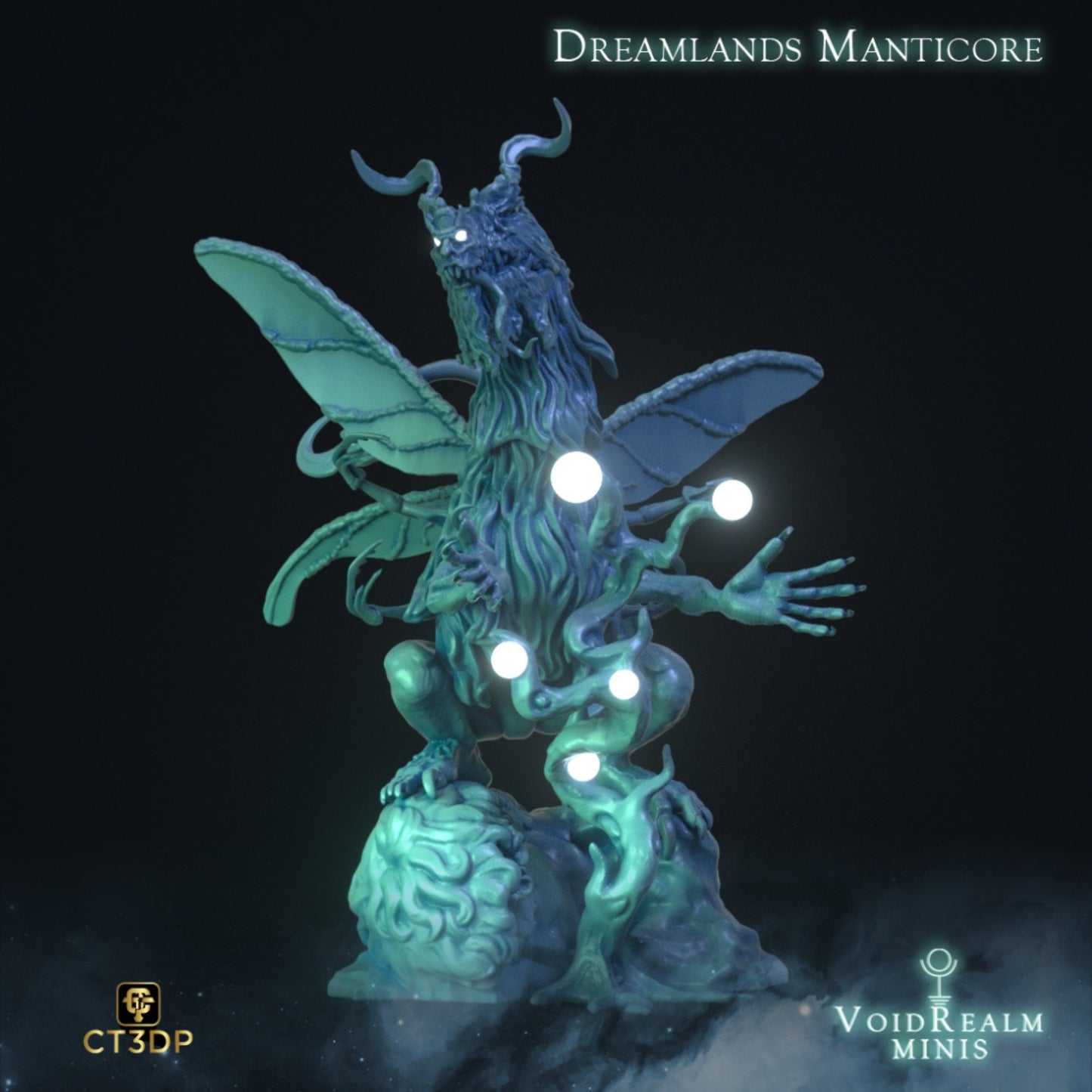 Dreamlands Manticore - by Voidrealm minis- horror-dreams-Spinx -DnD-TTRPG