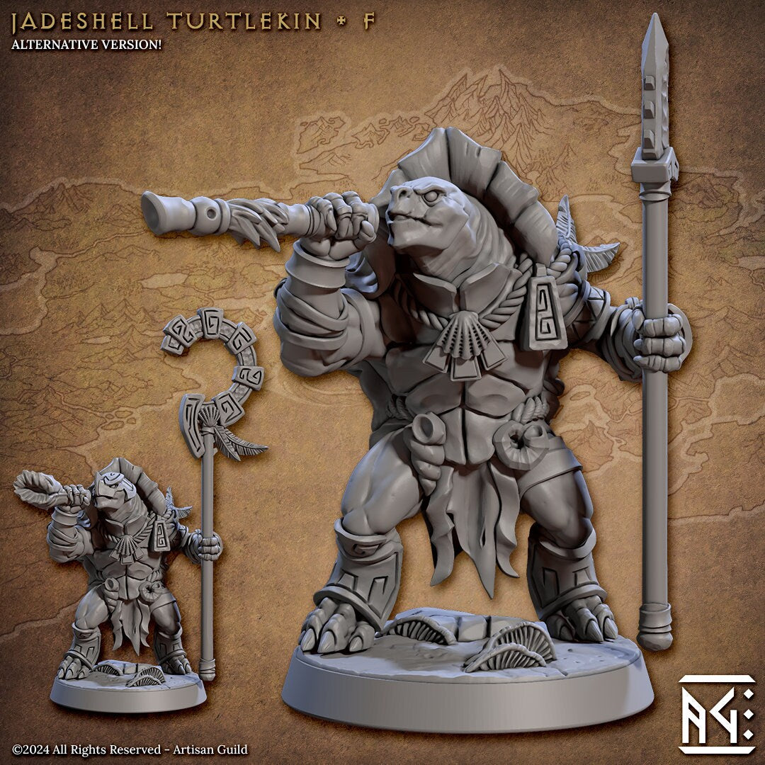Jadeshell Turtlekins Miniatures: Artisan Guild RPG TTRPG Roleplay
