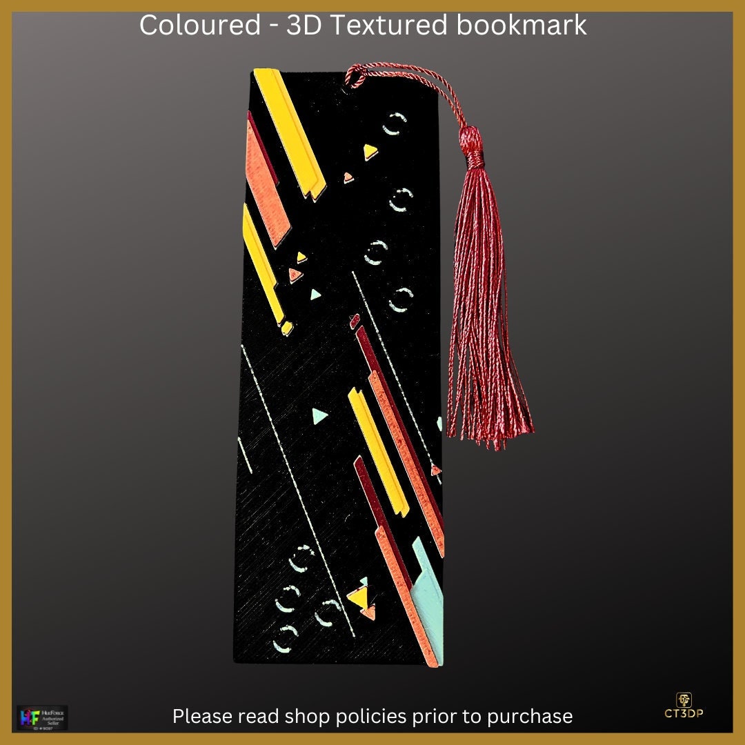 Textured 3D Printed Bookmark: Colorful Resin Bookmark