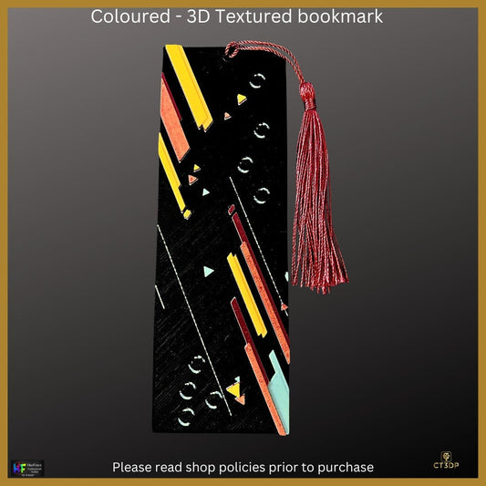 Textured 3D Printed Bookmark: Colorful Resin Bookmark