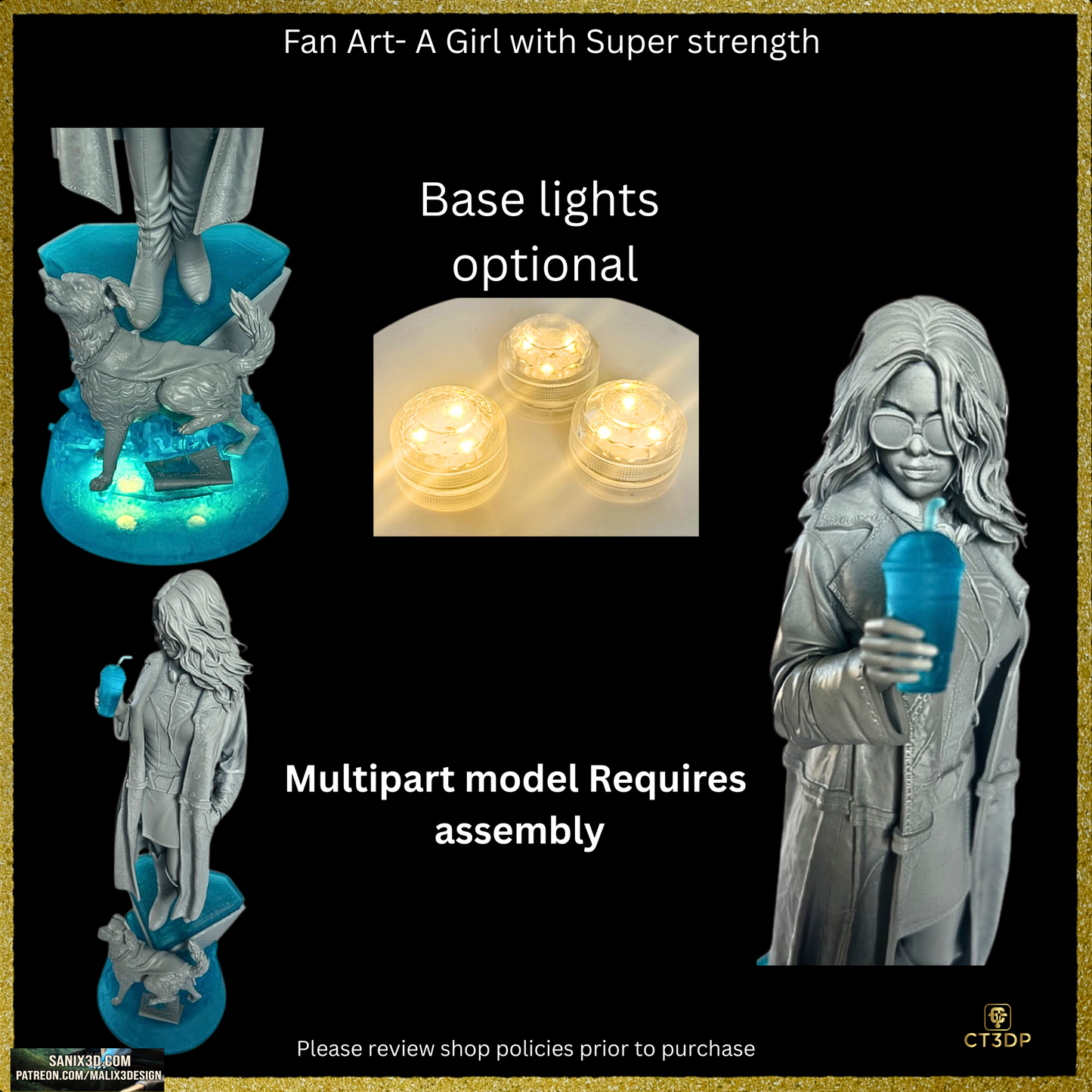Fan Art Supergirl- 3D Printed Resin Model