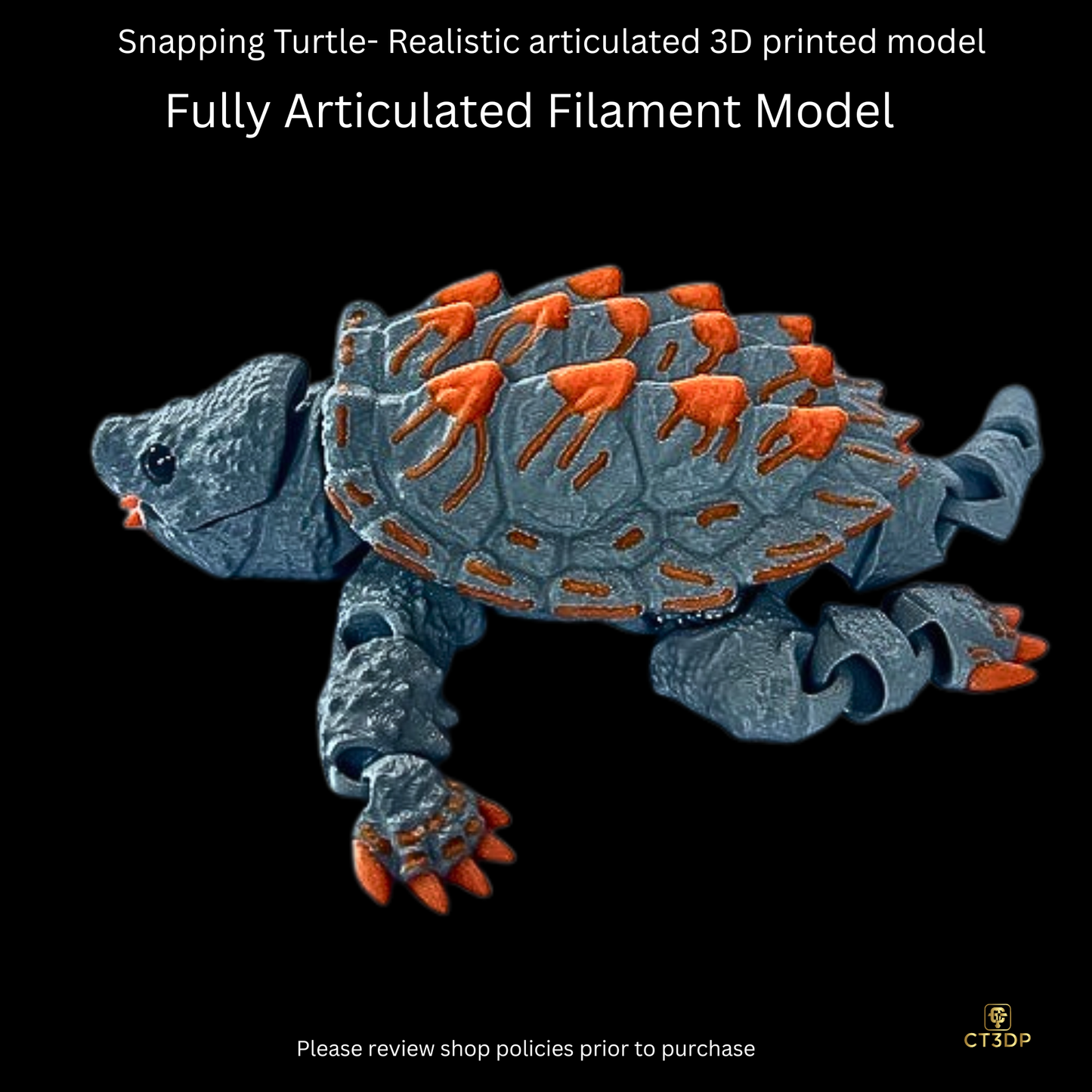 Realistic Filament Snapping Turtle