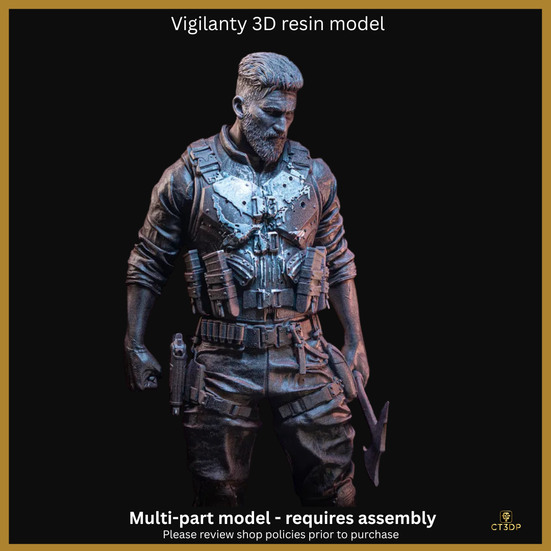 Fan Art Punisher- 3D Printed Resin Model
