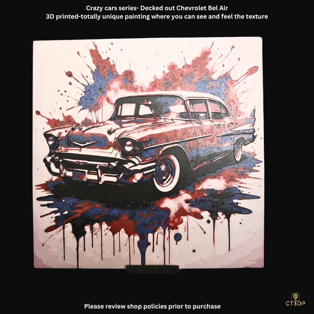 Chevrolet Bel Air 3D Printed Picture - Crazy Cars