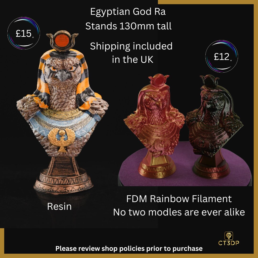 Ra - Ancient Egyptian Solar Deity Model: 3D Printed Resin