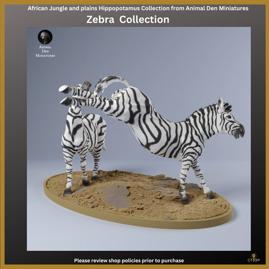Zebra Miniature Collection: Animal Den Female & Calf Figurine