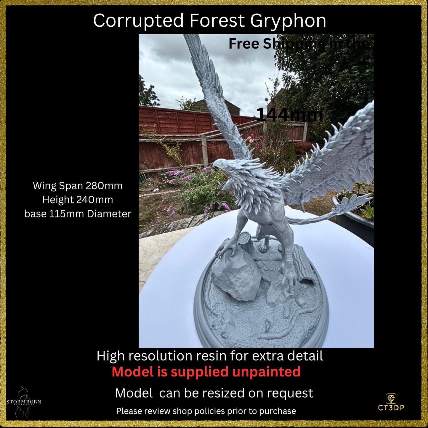 A Corrupted Forest Gryphon - A superbly detailed model. The model captures the very essence of this mythical creature
