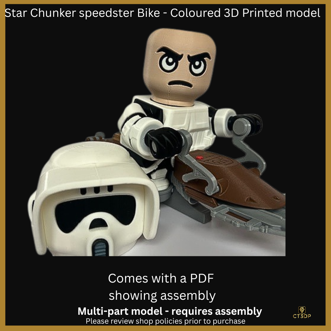 Chunkorer Star Speedster Bike - Coloured 3D Printed Model
