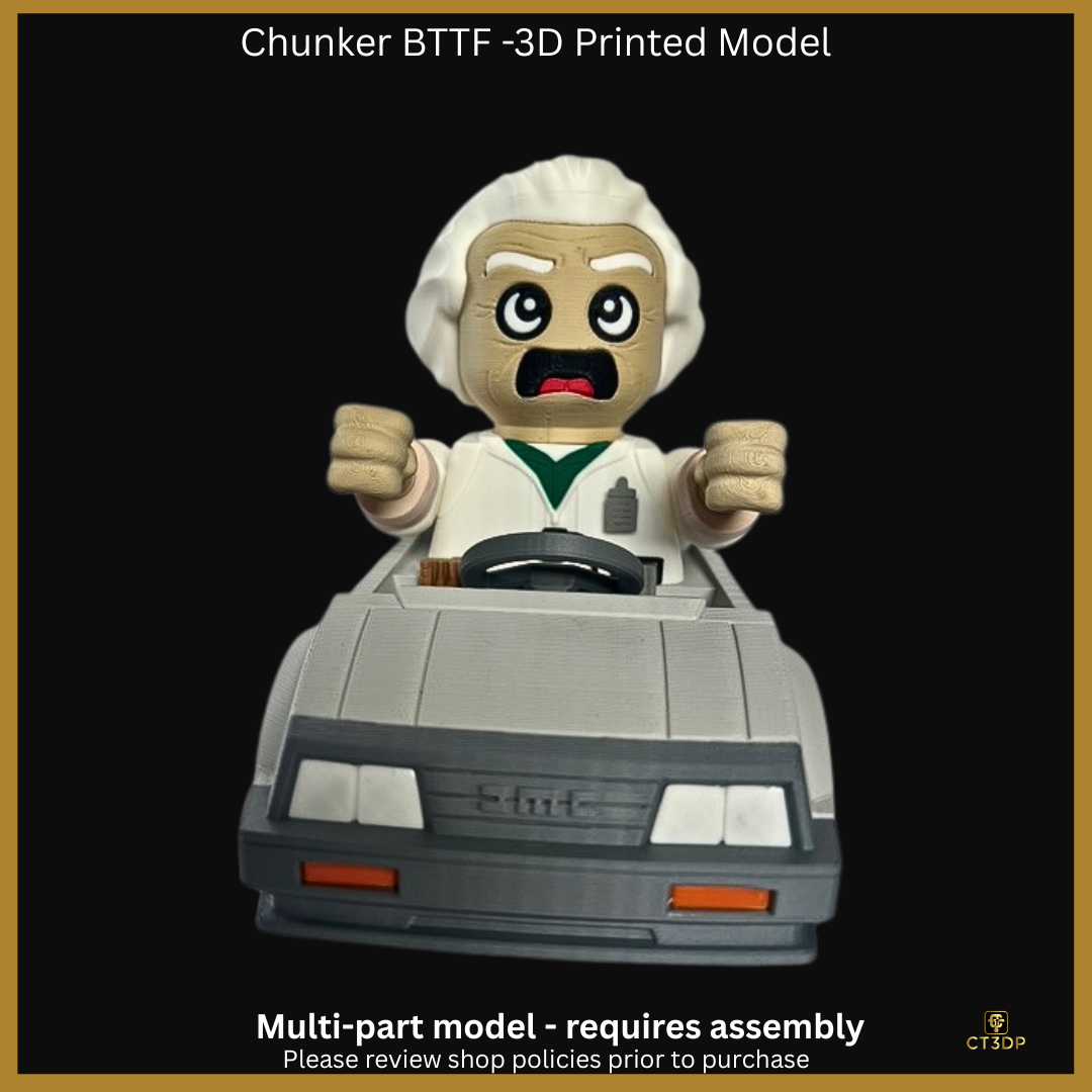 Chunkorer - DeLorean Coloured 3D Printed