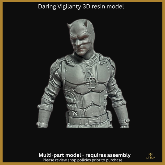 Fan Art Daredevil- 3D Printed Resin Model