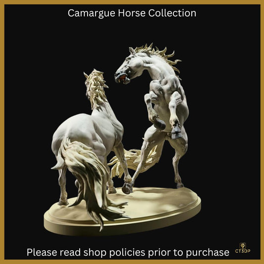 Camargue Miniature Horse collection by Animal Den Miniatures- collectible miniatures as single models or get the whole set