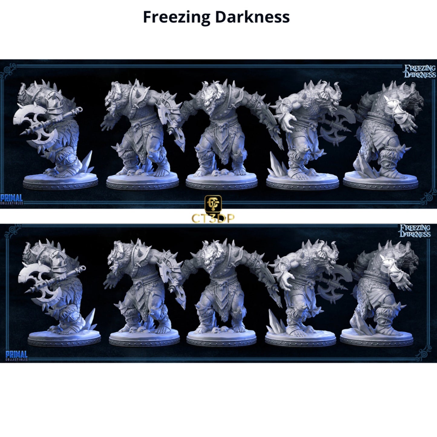 Freezing Darkness Miniature: 32mm DnD, 75mm TTRPG Model.