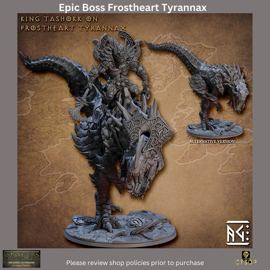Epic Boss Frostheart Tyrannax with King Tashok by Artisan Guild