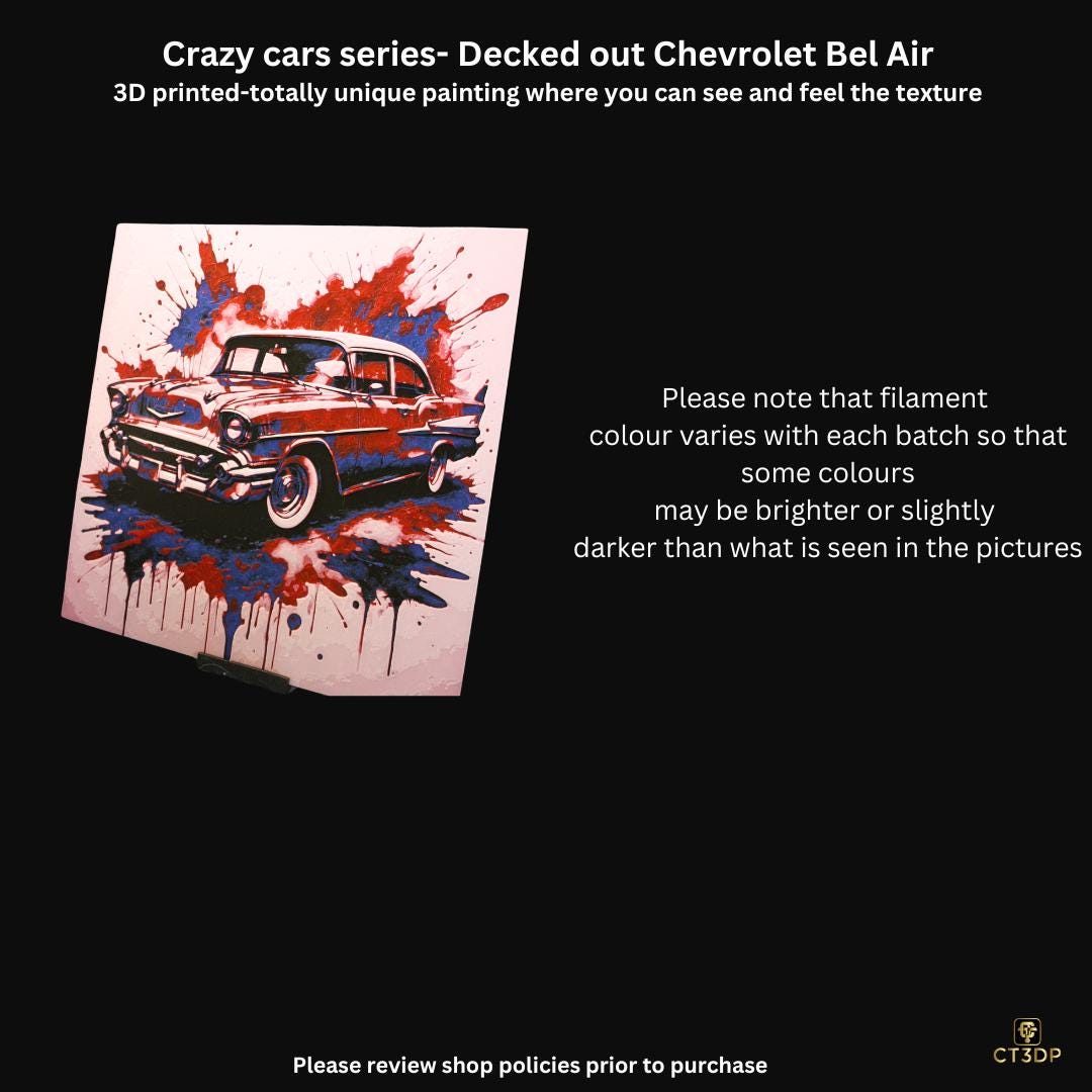 Chevrolet Bel Air 3D Printed Picture - Crazy Cars