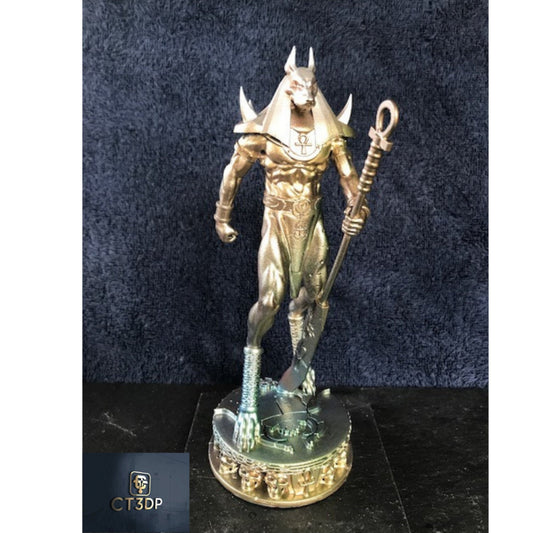 Anubis Statue: Ancient Egyptian God of Death, 3D Resin Print (190mm)