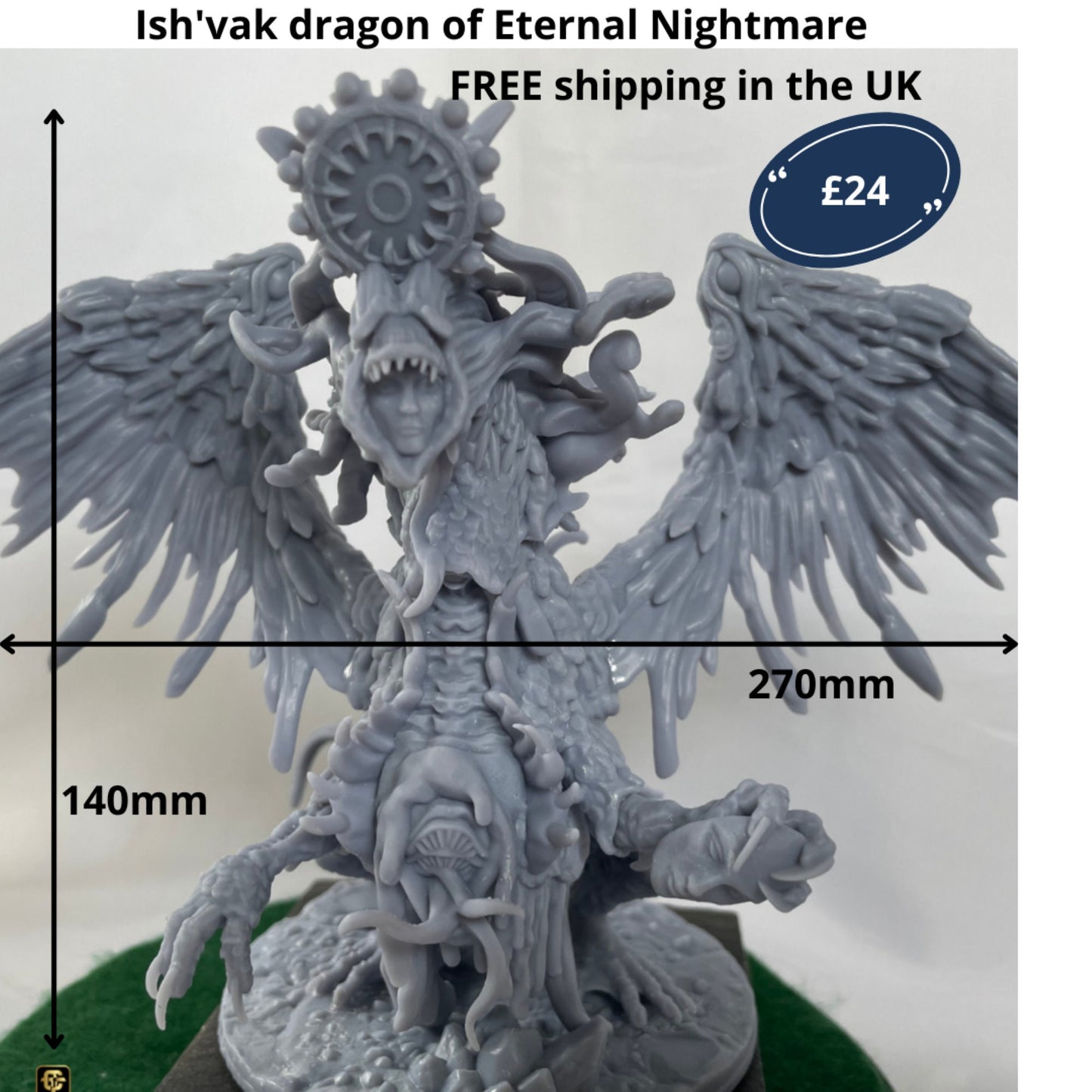 Ish'Vak from Dreamlands - Dragon of Eternal Nightmare by Voidrealms Minis