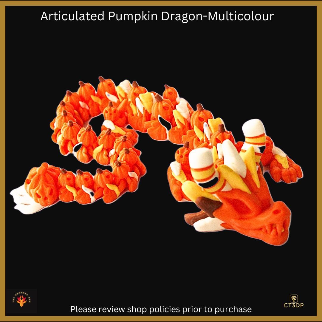 Articulated Pukin Dragon 480mm - Halloween