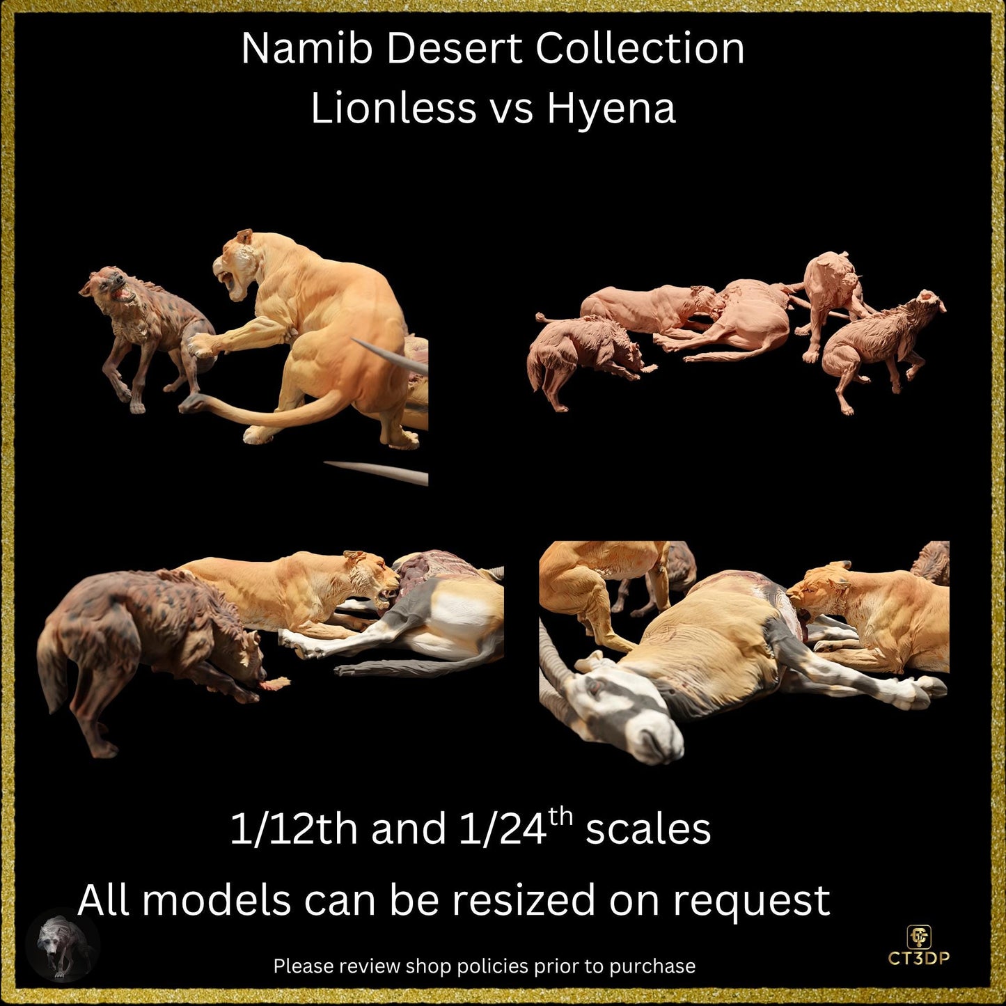 Lioness vs Spotted Hyenas - Namib Desert Collection