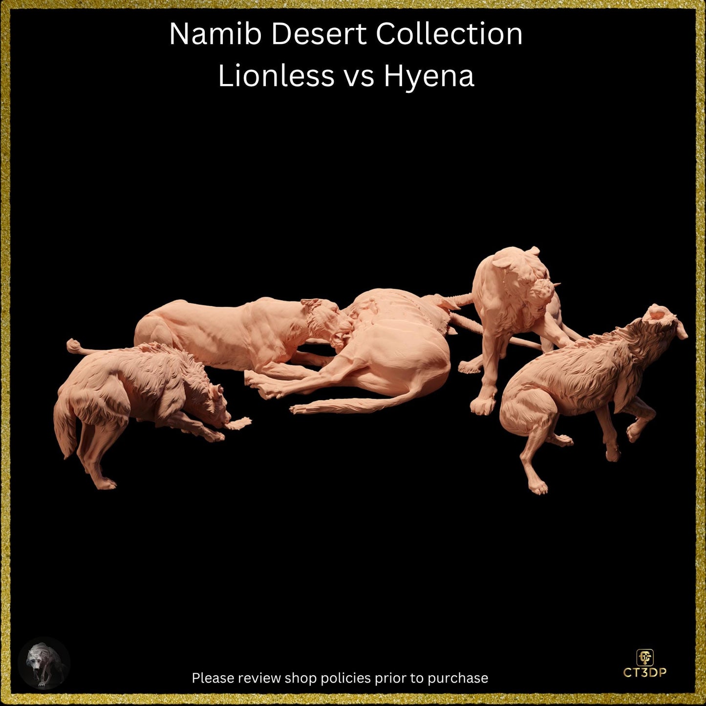 Lioness vs Spotted Hyenas - Namib Desert Collection