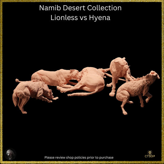 Lioness vs Spotted Hyenas - Namib Desert Collection