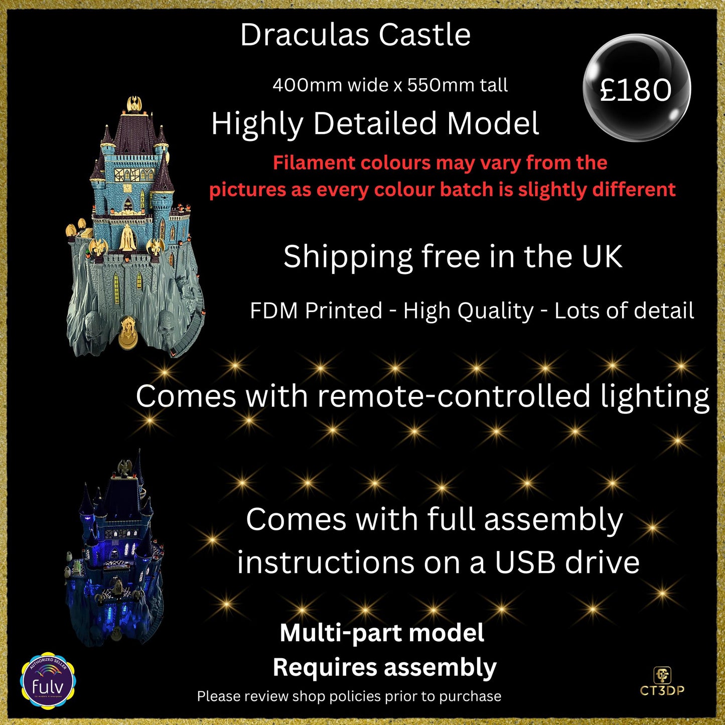 Dracula Castle has arrived- a detailed model epitomizing Lord Dracula