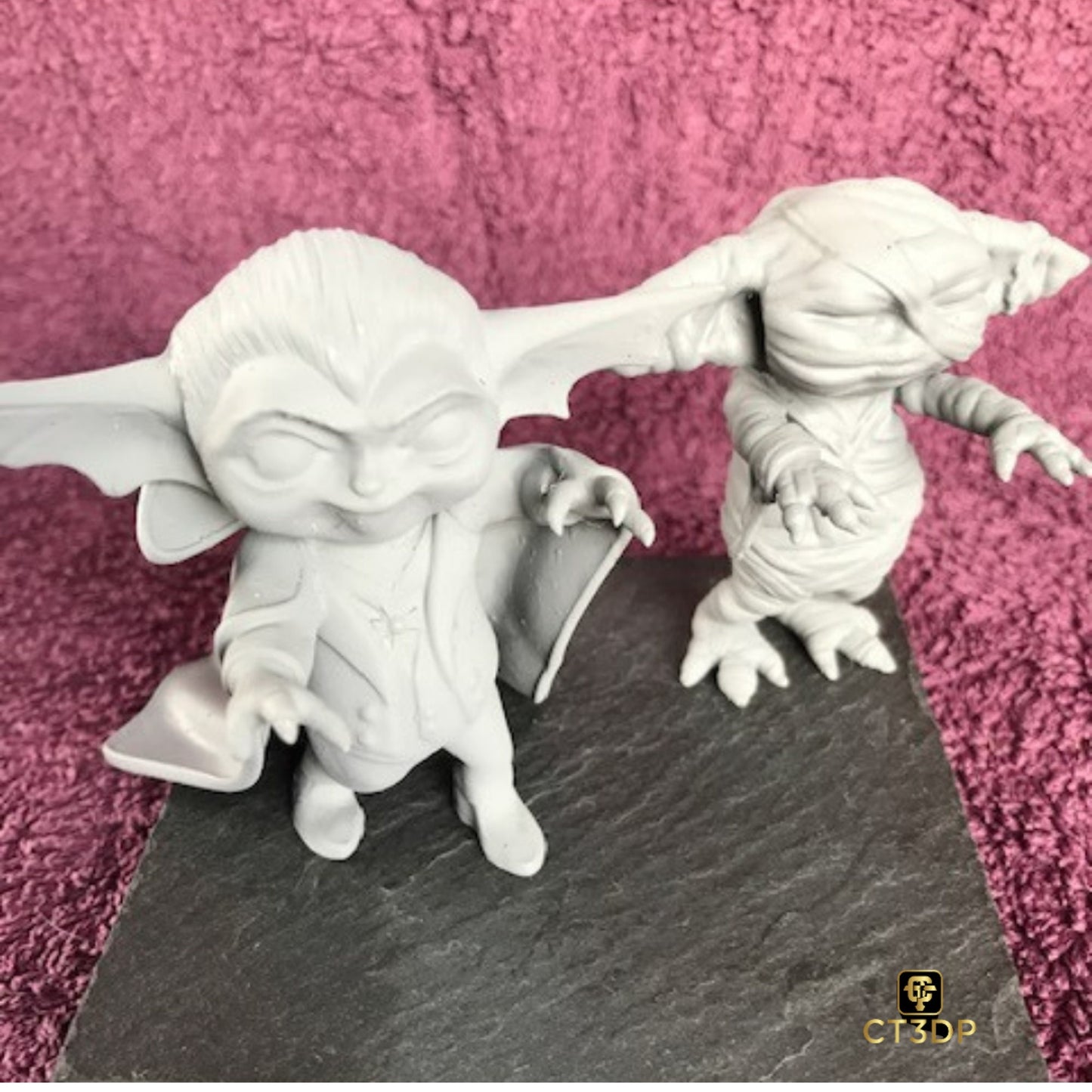 Halloween Grogu Miniature Set: Draccy, Mummy, Franky, Wolfy