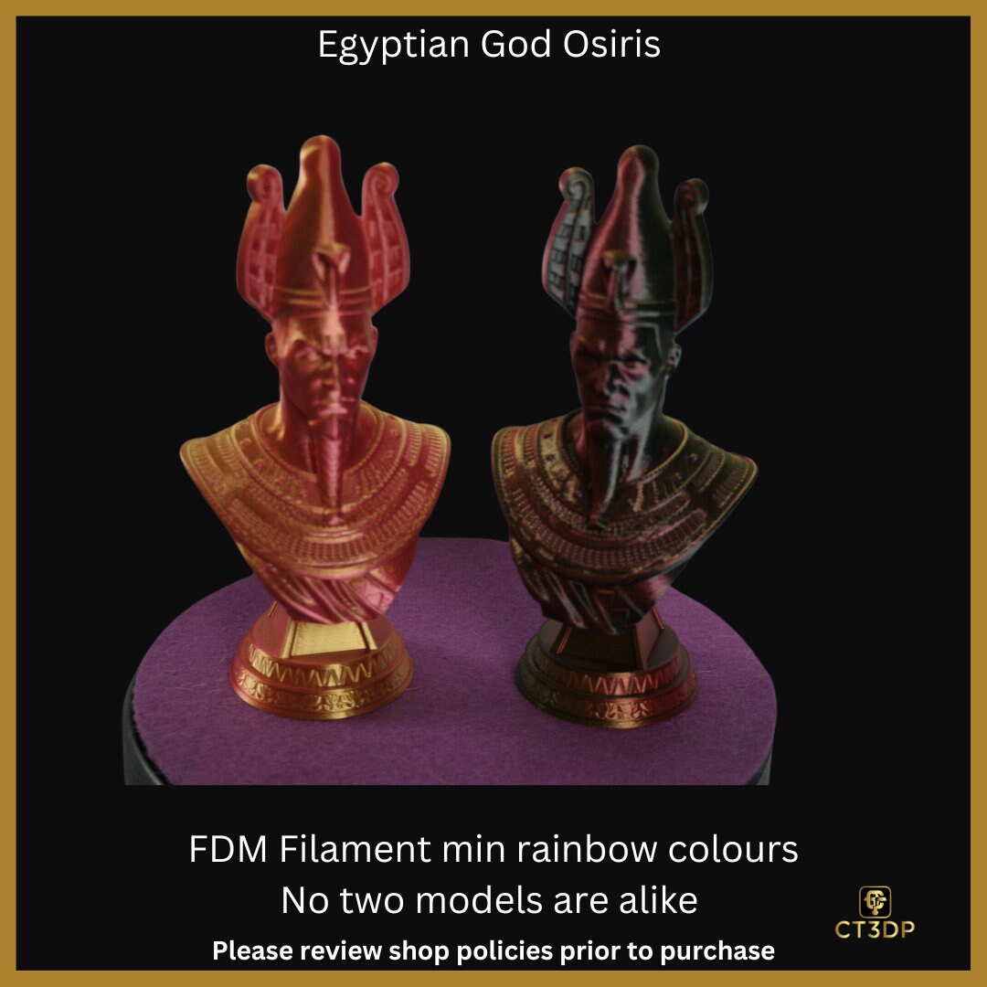 Osiris Bust: Egyptian God Model, Detailed Resin or FDM Print