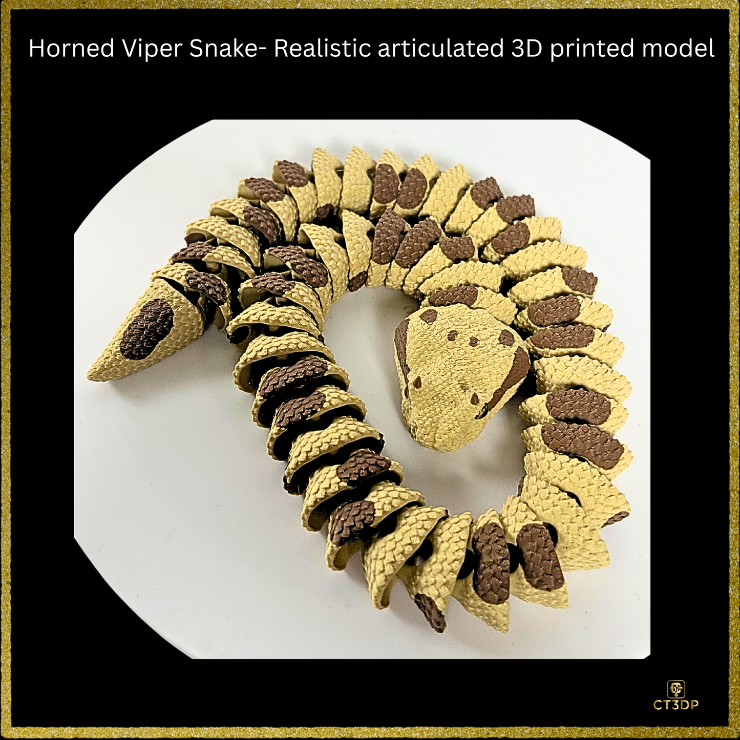 Realistic Filament Horned Viper Snake