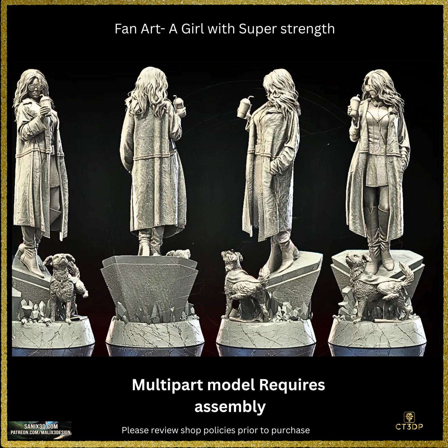 Fan Art Supergirl- 3D Printed Resin Model