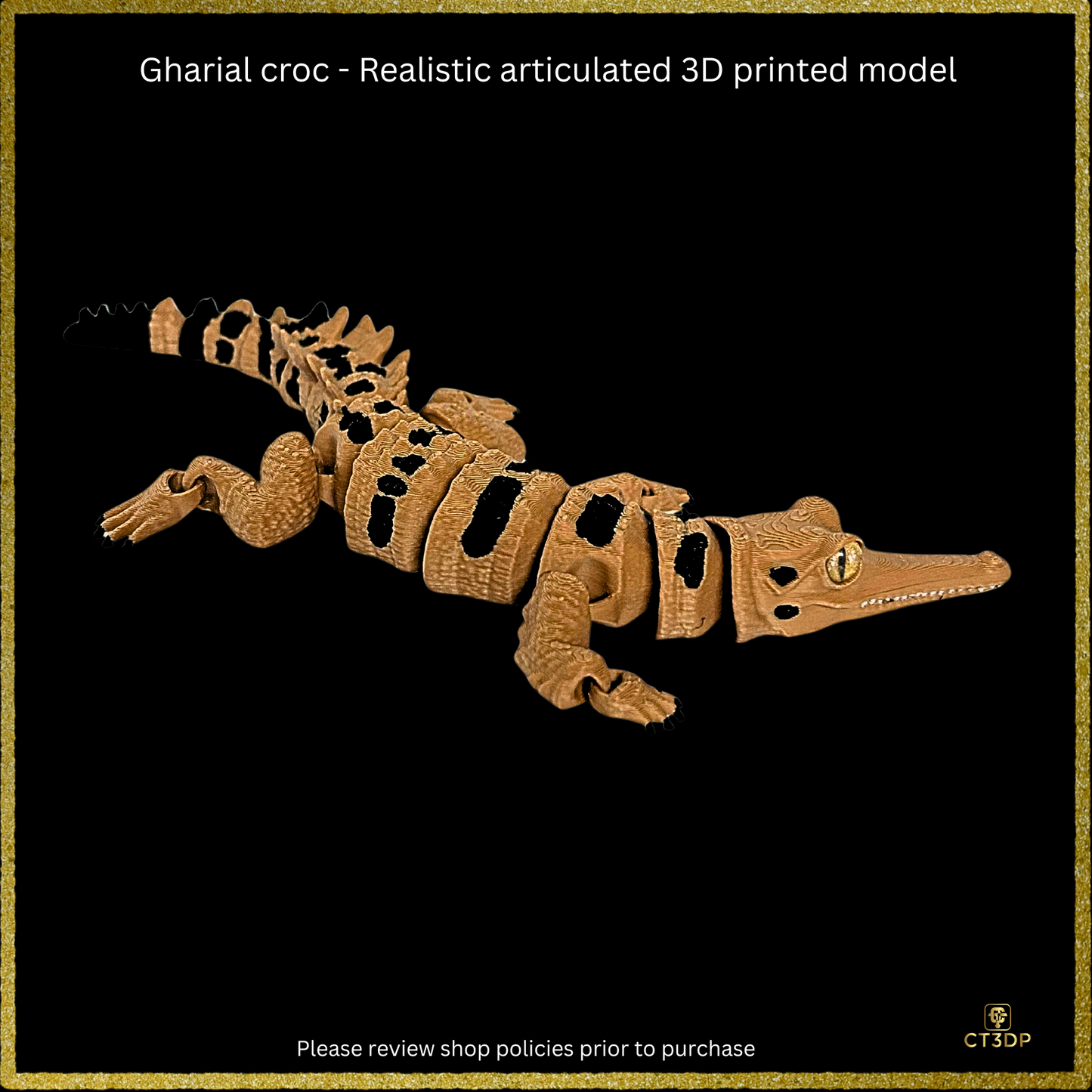 Realistic Filament Gharial Crocodile