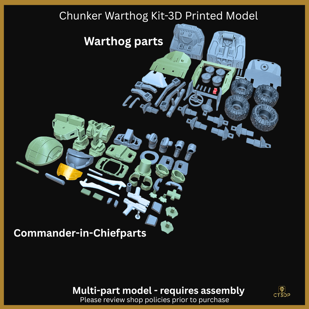 Chunkorer - Warthog Kit with Commander-in-Chief Coloured 3D Printed