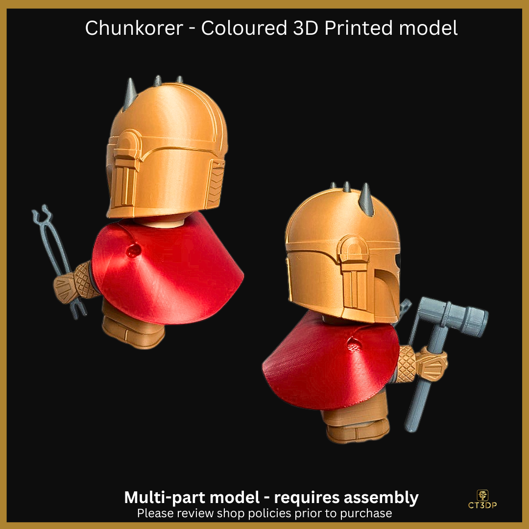 Chunkorer Viking - Coloured 3D Printed Model