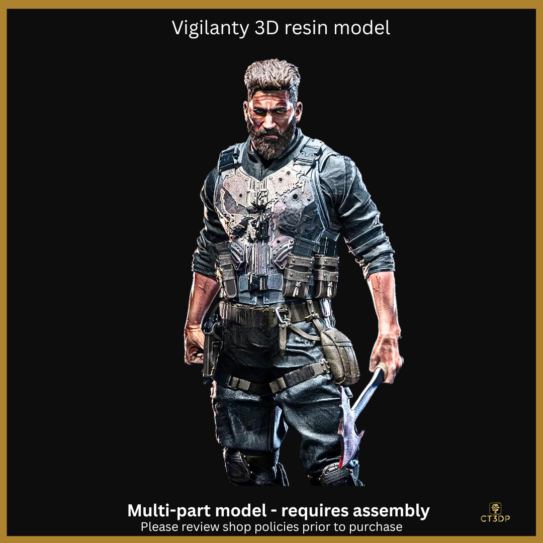 Fan Art Punisher- 3D Printed Resin Model
