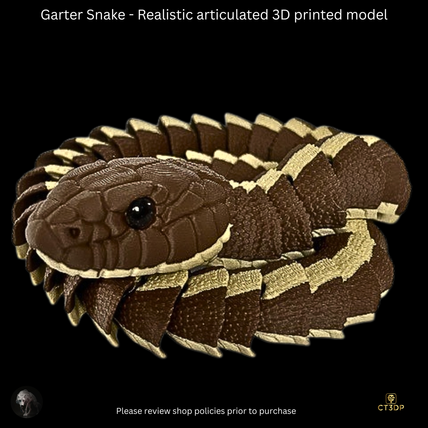 Realistic Filament Garter Snake