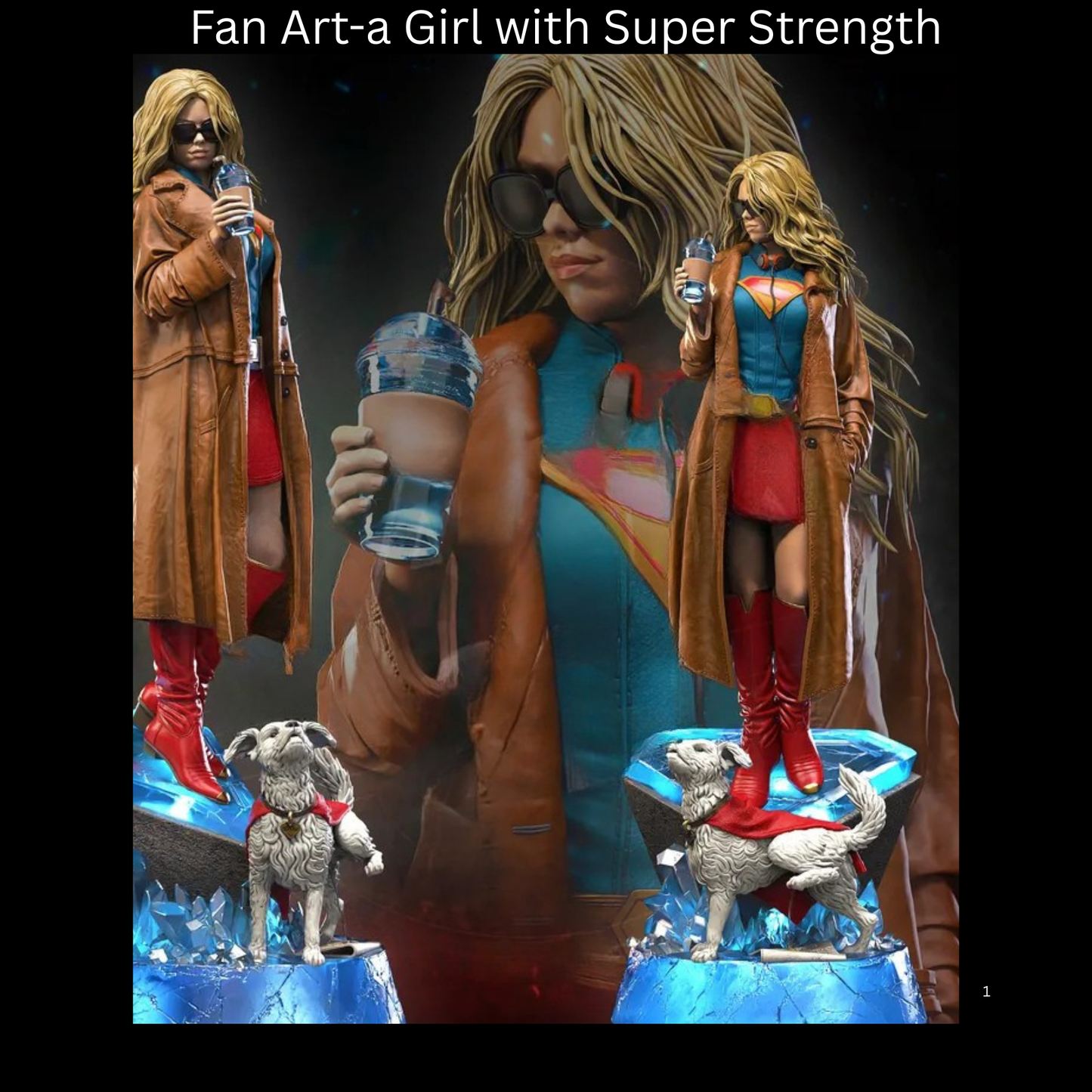 Fan Art Supergirl- 3D Printed Resin Model