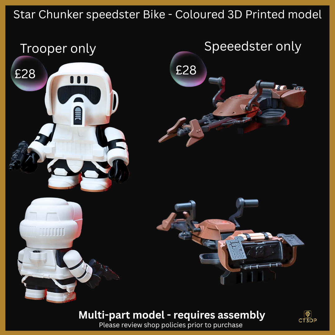 Chunkorer Star Speedster Bike - Coloured 3D Printed Model
