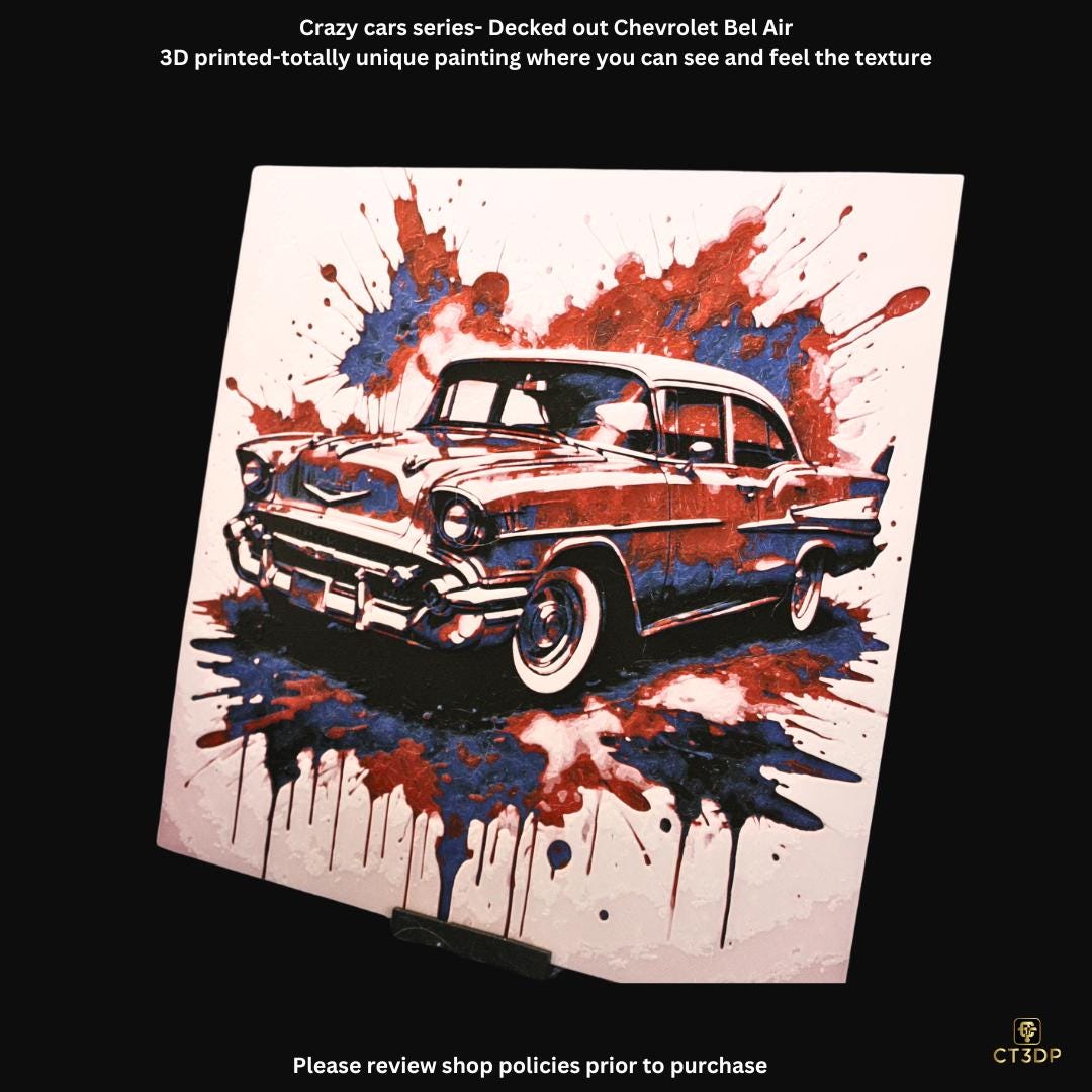 Chevrolet Bel Air 3D Printed Picture - Crazy Cars