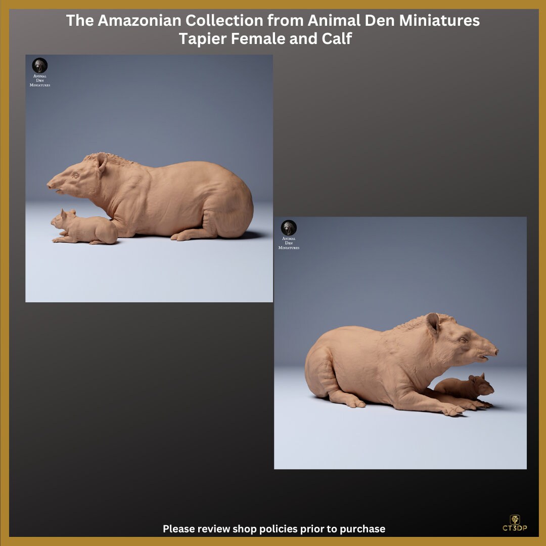 Tapir Miniature Set: Amazonian Animal Den Collection