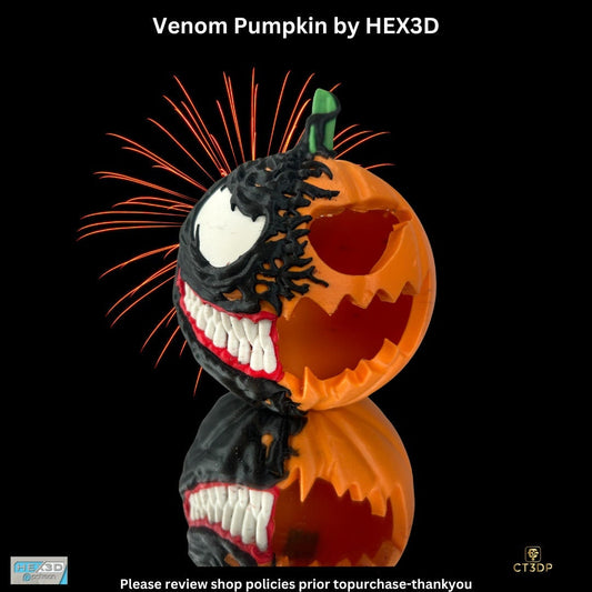 Venom Pumpkin by HEX3D - Just in time for Halloween
