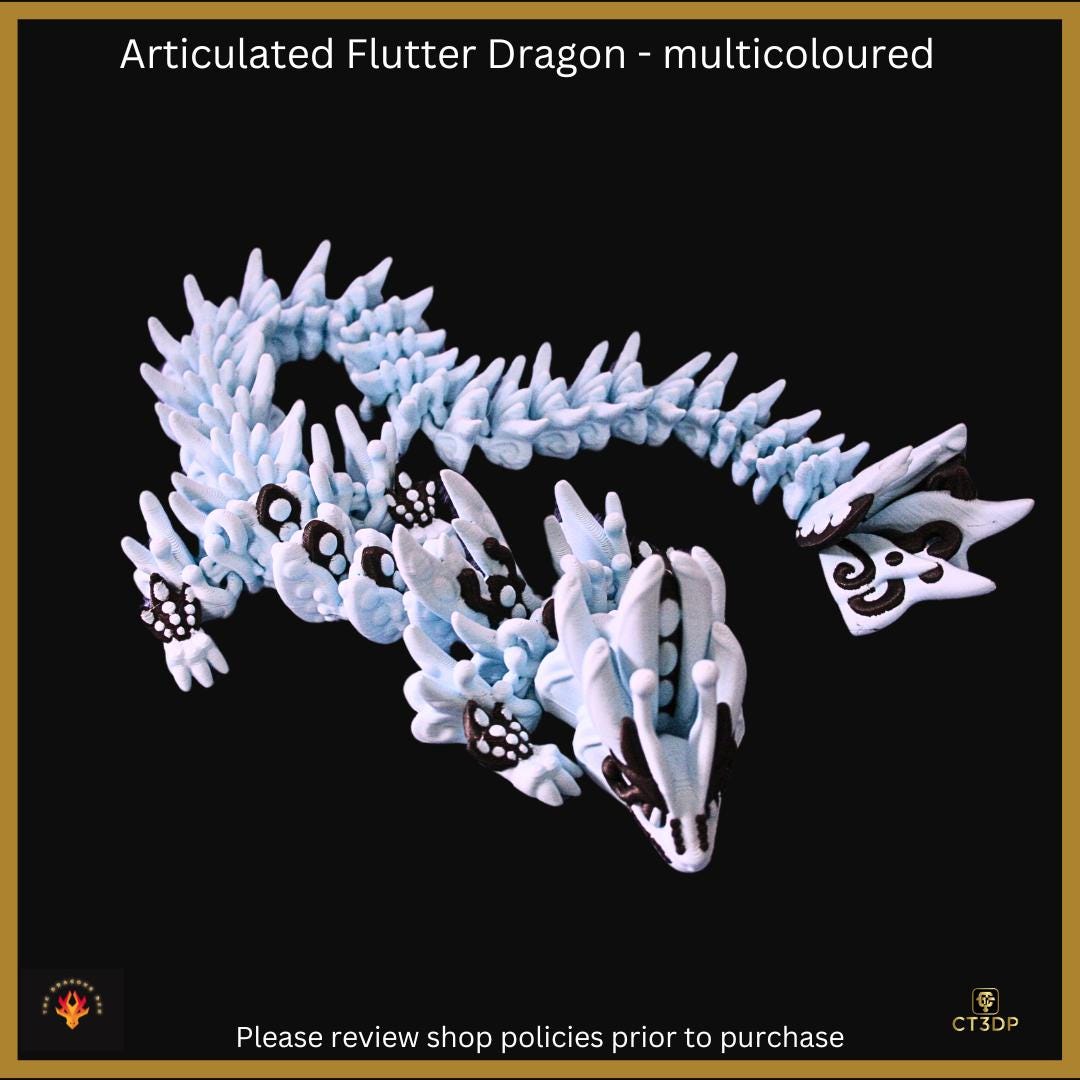 Multi-Coloured Articulated Flutter Dragon Model