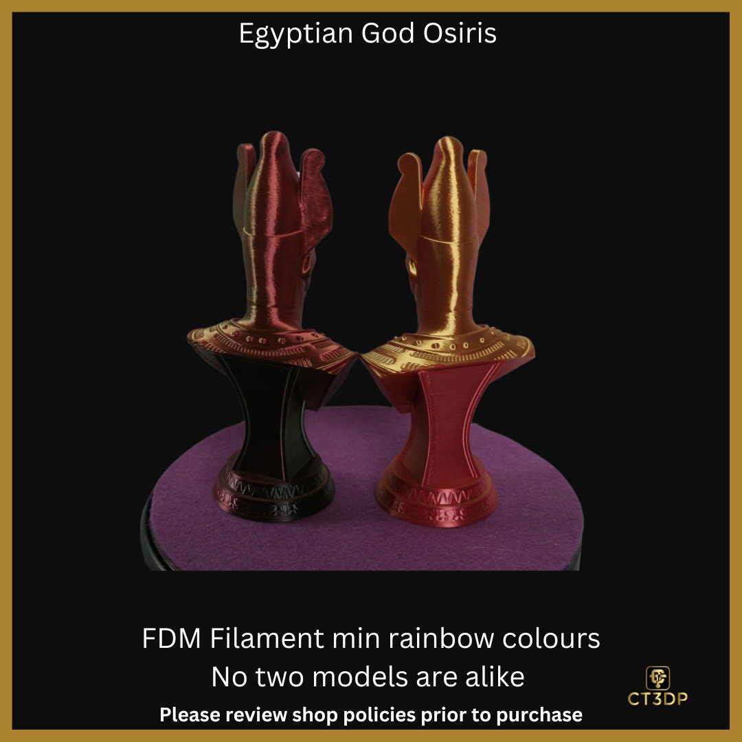Osiris Bust: Egyptian God Model, Detailed Resin or FDM Print