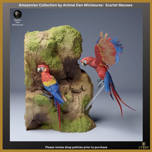 From Animal Dens Amazonian Collection comes these beautifully detailed Scarlet Macaws-simply outstanding