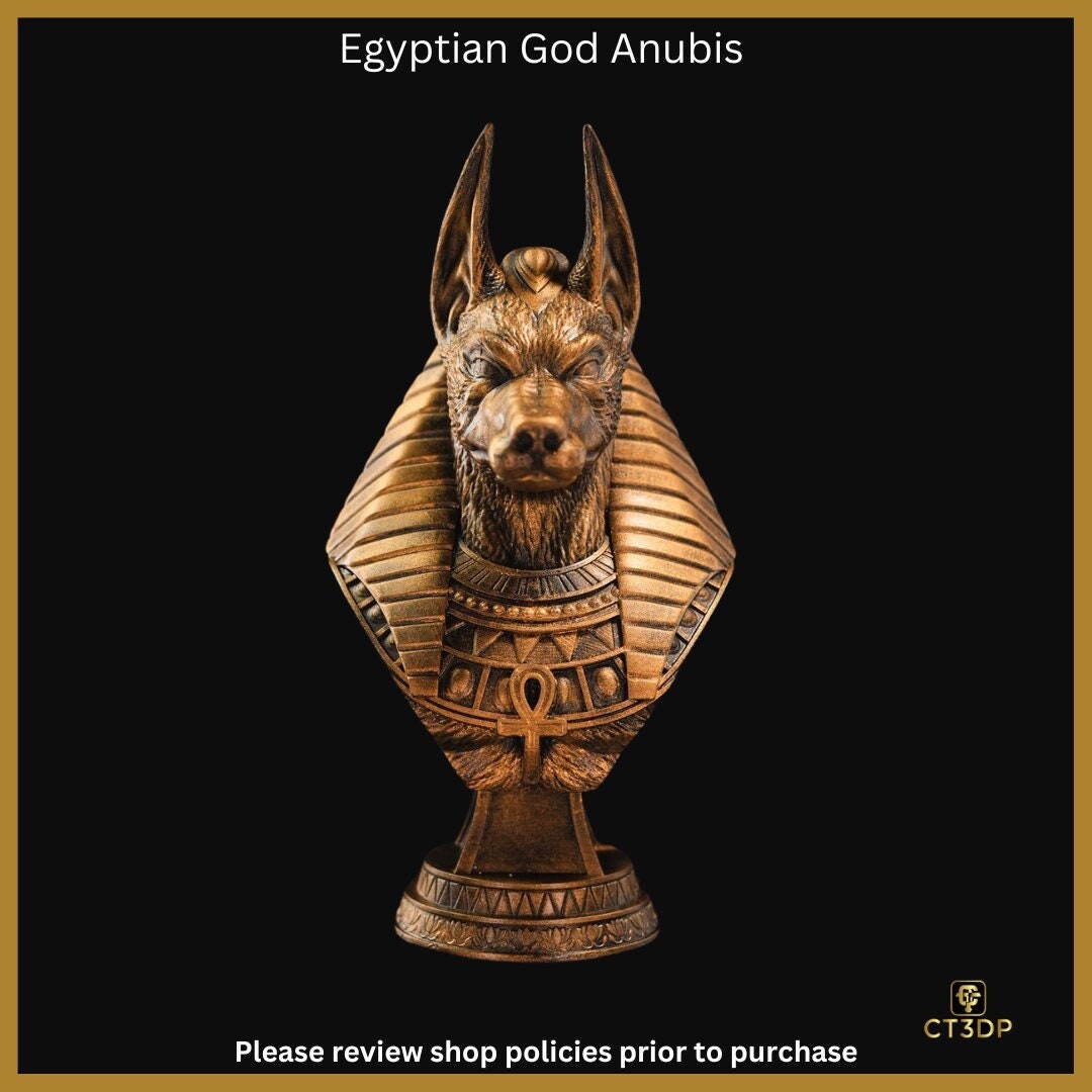 3D Printed Anubis Bust: Egyptian God of Graves Miniature