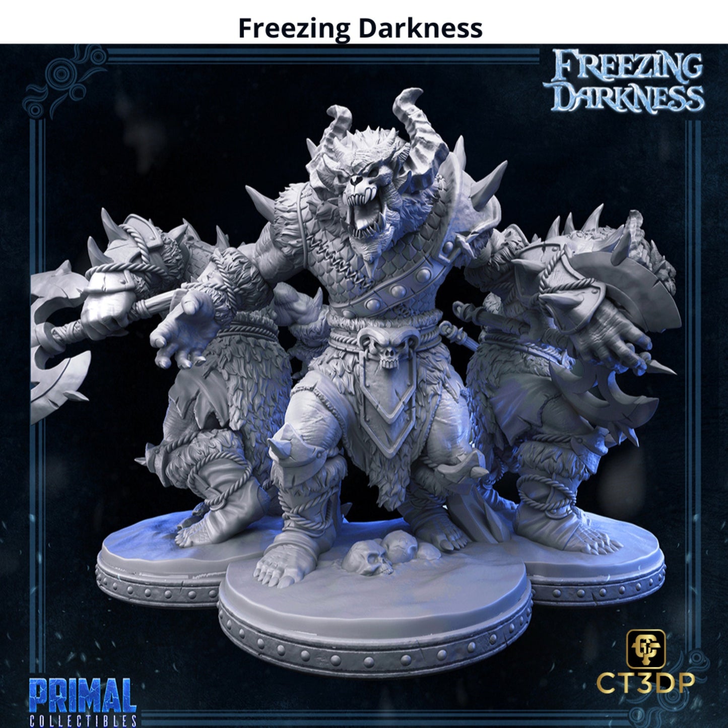Freezing Darkness Miniature: 32mm DnD, 75mm TTRPG Model.