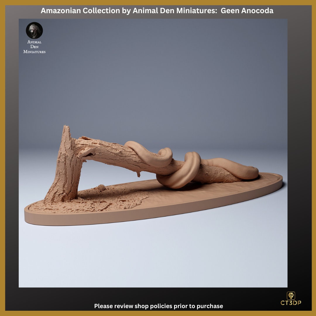 Green Anaconda Miniature: Amazonian Reptile Figurine