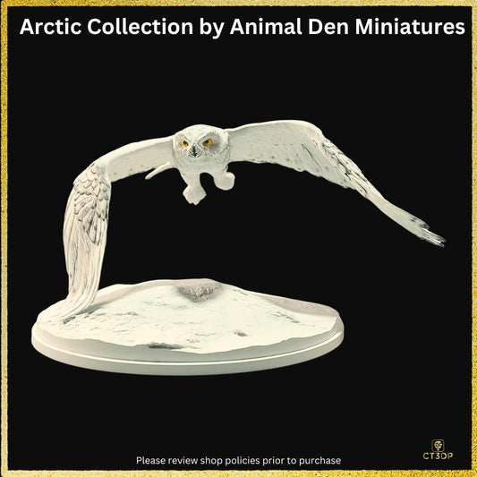 Snowy Owl Miniature: Arctic Collection Bird of Prey Figurine