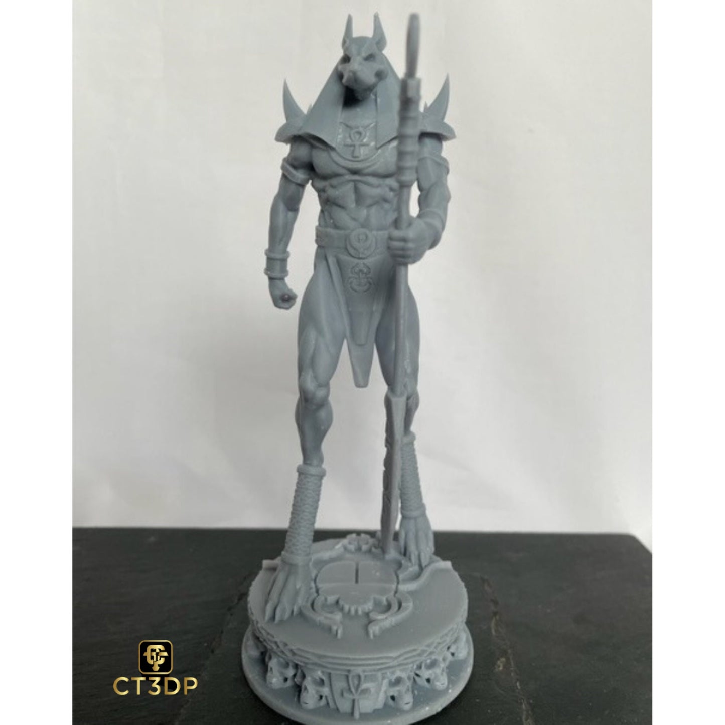 Anubis Statue: Ancient Egyptian God of Death, 3D Resin Print (190mm)