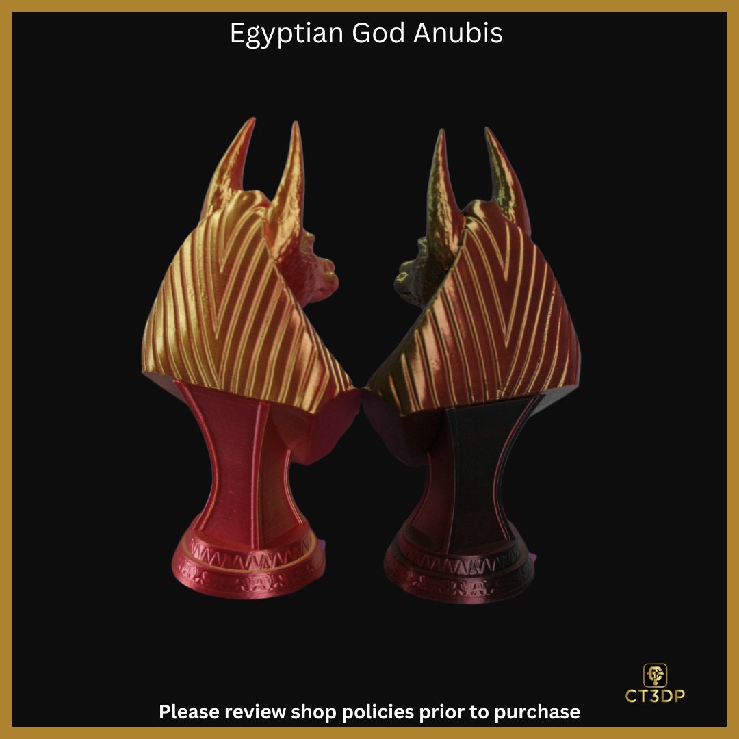 3D Printed Anubis Bust: Egyptian God of Graves Miniature