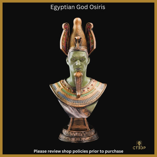Osiris Bust: Egyptian God Model, Detailed Resin or FDM Print