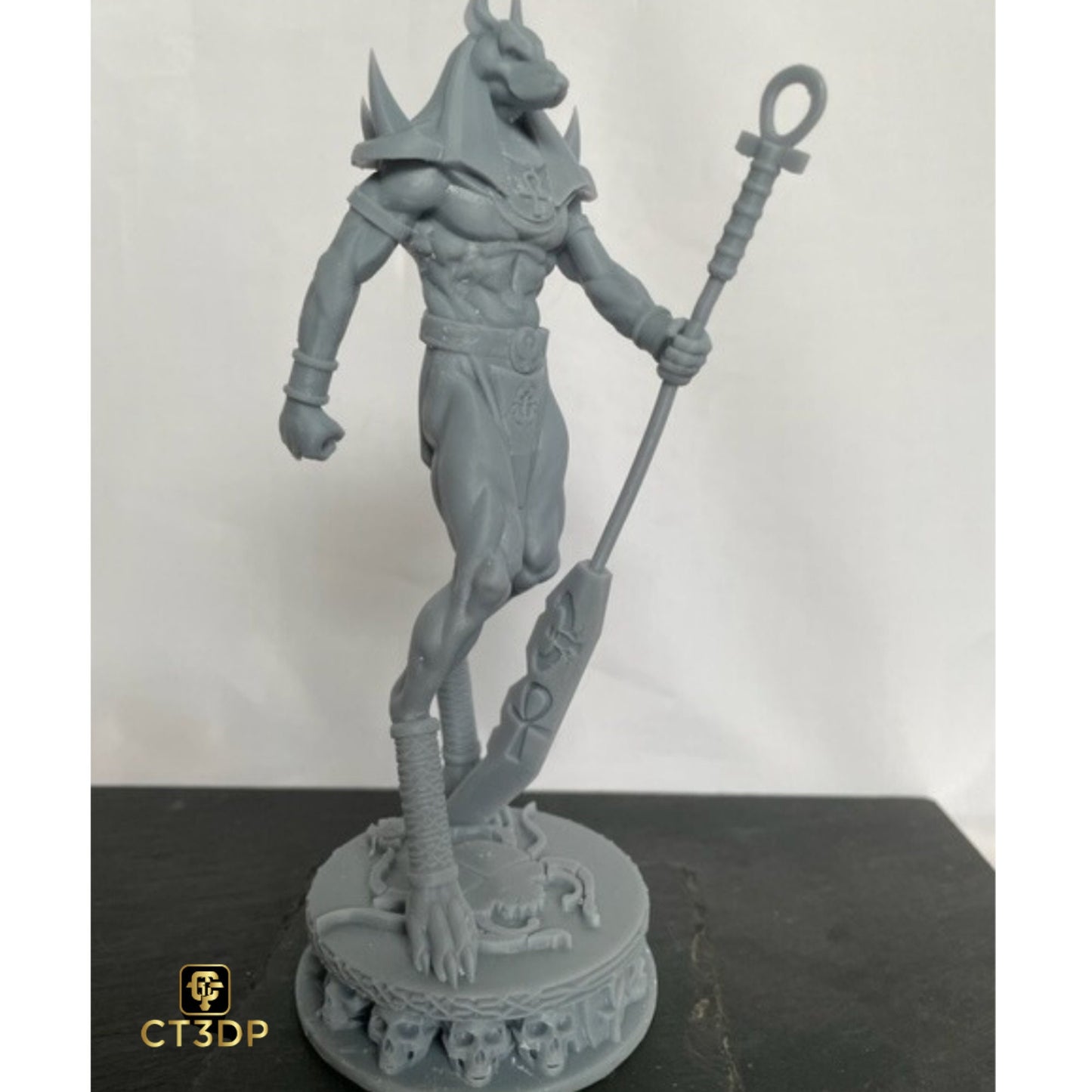 Anubis Statue: Ancient Egyptian God of Death, 3D Resin Print (190mm)